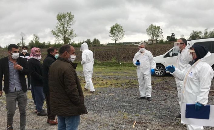Mevsimlik tarım işçilerine korona tedbirleri anlatıldı