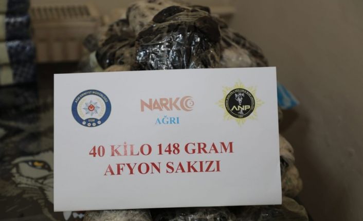 Ağrı’da piyasa değeri 13 milyon TL olan uyuşturucu madde ele geçirildi