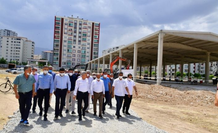 Çilesiz semt pazarı ve yaşam merkezi inşaatına hız kazandırıldı