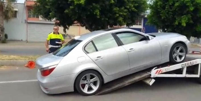 Drift atarak polisten kaçan sürücüye 6 bin 561 TL para cezası