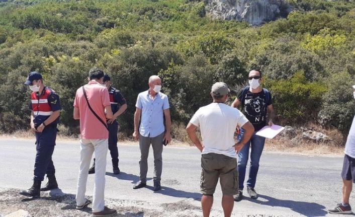 Kirazlı’da bitki örtüsünü yok eden kaçak çalışmaya jandarma müdahale etti