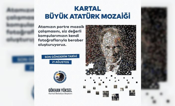 Belediye binası, vatandaşların fotoğraflardan oluşturulacak Atatürk Portresi ile kaplanıyor