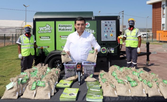 Kepez Belediyesi sera bitki atığını işleyerek organik gübre üretiyor