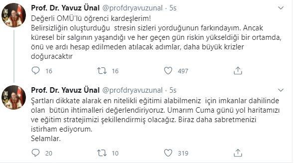 Rektör Ünal’dan yeni eğitim-öğretim yılına ilişkin sorulara cevap
