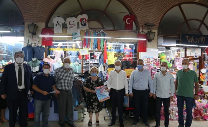 ETSO tarihi çarşı esnaflarını korona virüs tedbirleri ile ilgili bilgilendirdi