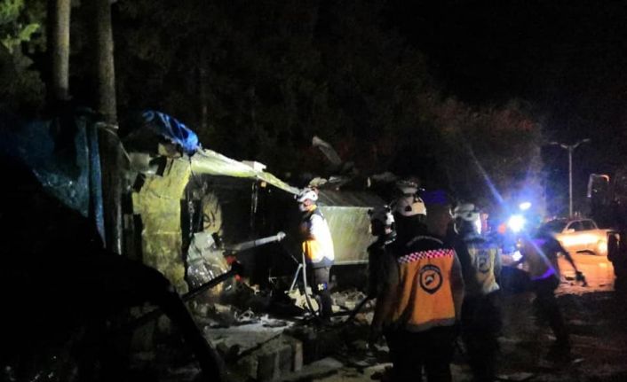 İdlib’de akaryakıt deposunda patlama