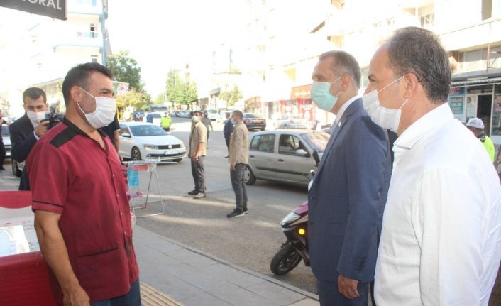 İl protokolü maske denetimi yaptı