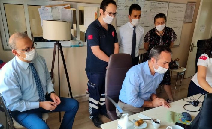 İl Sağlık Müdürü Açıkgöz, 112 Komuta Merkezi’ni ziyaret etti
