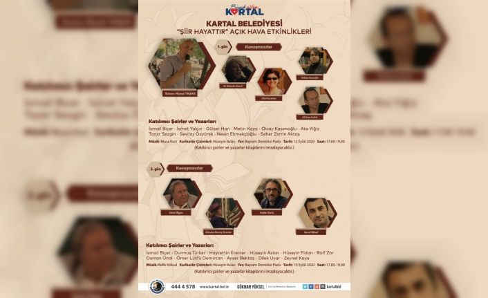 Kartal Belediyesi “Şiir Hayattır” etkinliği ile şair ve yazarları ağırlıyor