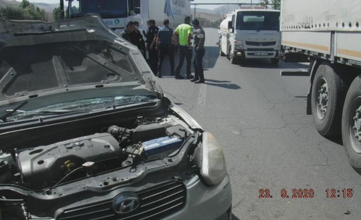 Köpeğe çarpmamak için direksiyonu kıran sürücü refüje çarparak karşı şeride uçtu