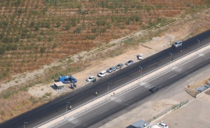 Manisa’da 30 araç helikopterli denetimden kaçamadı