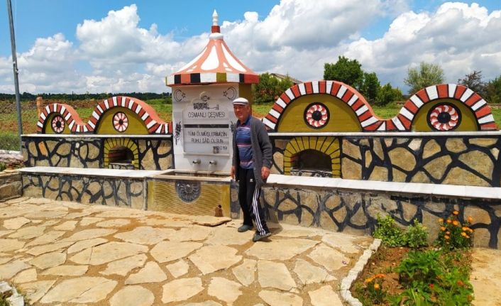 Selçuklu ve Osmanlı mimarisine uygun çeşme göz kamaştırıyor
