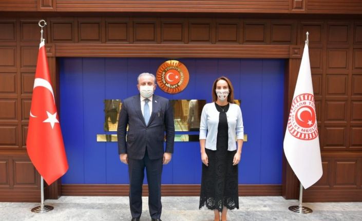 TBMM Başkanı Mustafa Şentop ve Parlamentolararası Birlik Başkanı Gabriela Cuevas Barron bir araya geldi