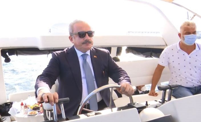 TBMM Başkanı Şentop ile PAB Başkanı Baron, Tekirdağ’da tekne turuna çıktı