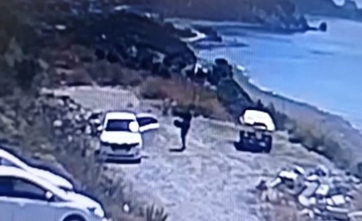 Tekne motoru çaldığı iddia edilen şahıs yakalandı, hırsızlık anı kamerada