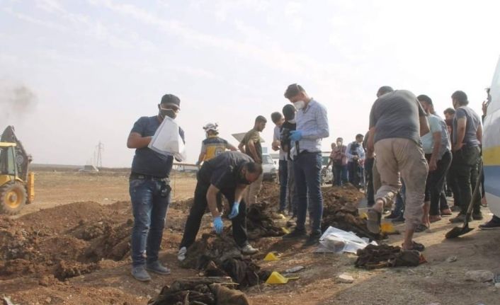Azez yakınlarında PKK’dan kurtarılan bölgede toplu mezar bulundu