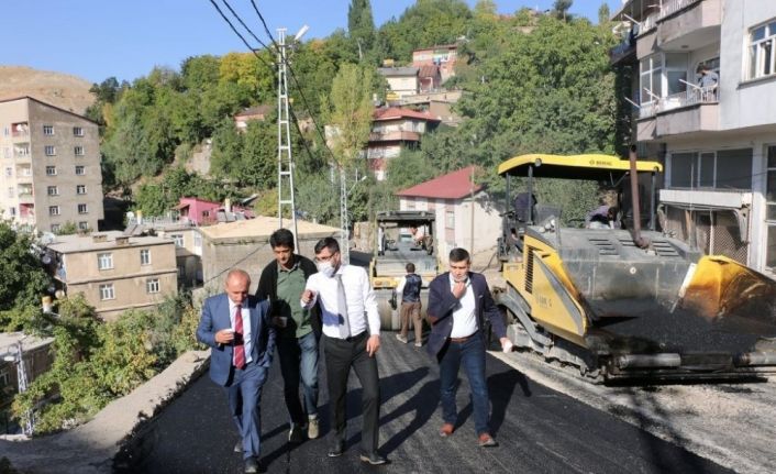 Bitlis Belediyesinden yol asfaltlama çalışması