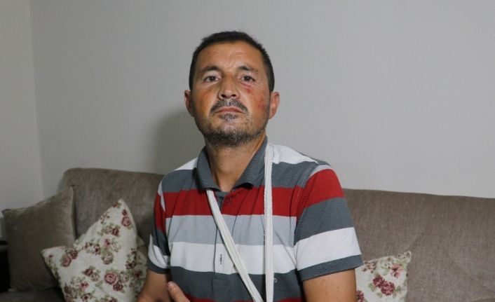 İşitme engelli adama cadde ortasında feci dayak