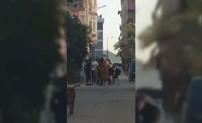 Kadınlar saç saça baş başa kavga etti, erkekler film izler gibi izledi
