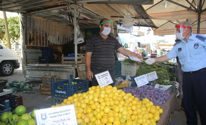 Karaman’da semt pazarlarında tek tip etiket uygulaması