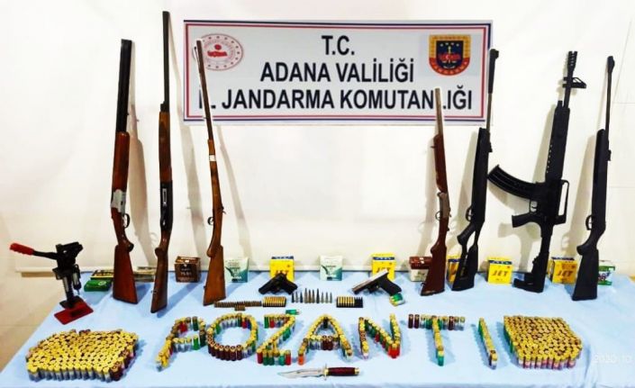 Pozantı’da ruhsatsız silahlar ele geçirildi