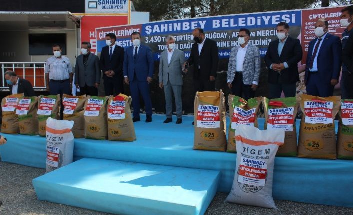 Şahinbey’den çiftçilere 3 bin 430 ton buğday, arpa ve mercimek tohumu desteği