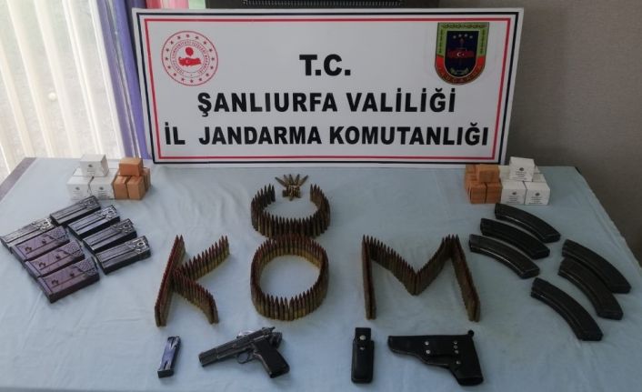 Şanlıurfa’da bin 529 mermi ile bir tabanca ve şarjörler ele geçirildi