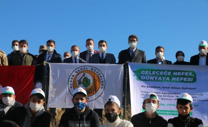 Aşkale’de bin 500 fidan toprakla buluştu