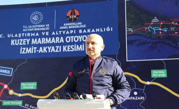Bakan Karaismailoğlu: “321 kilometresi tamamlanan Kuzey Marmara otoyolu tamamen akıllı bir otoyol olarak dizayn edildi”