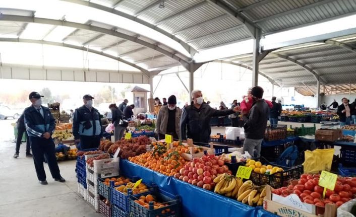 Başkan Çalışkan’dan pazarda Korona virüs denetimi