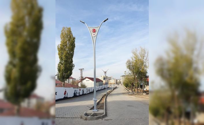 Bulanık’taki cadde ve sokaklara modern aydınlatma direkleri yerleştirildi
