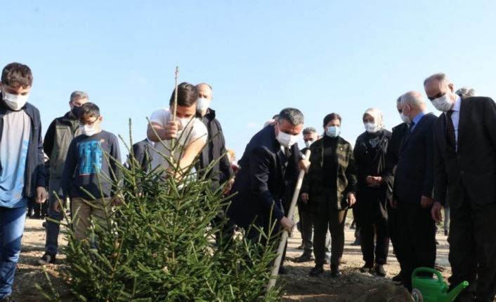 Düzce’de ‘Geleceğe nefes’ seferberliğiyle fidanlar toprakla buluştu
