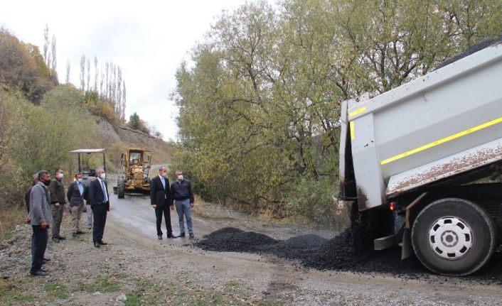 Kaymakam Deniz Pişkin, yol çalışmalarını inceledi