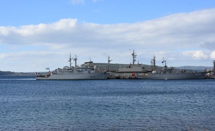 NATO Daimi Mayın Karşı Tedbirleri Deniz Görev Grubu-2 unsuru gemiler Çanakkale’ye liman ziyareti gerçekleştirdi