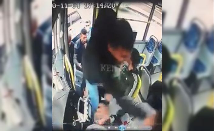 “Neden yolcumu alıyorsun” dediği halk otobüsü sürücüsünü böyle darp etti