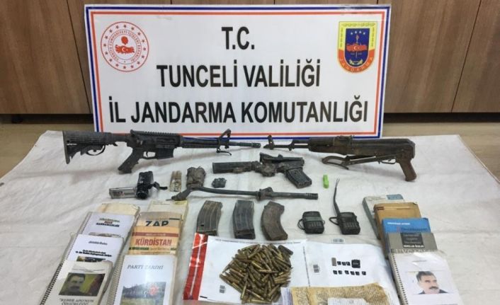 Tunceli’de kırmızı listedeki teröristin etkisiz hale getirildiği operasyonda silahlarda ele geçirildi