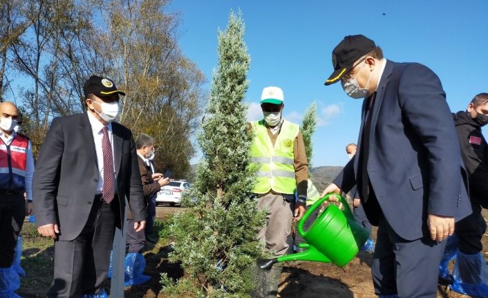 Vali Tutulmaz, "Geleceğe Nefes" projesinde Zonguldak’ta ilk fidanını dikti