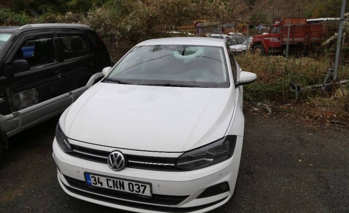 Yamaçtan kopan kaya parçası otomobilinin üzerine düşen ilaç mümessili hayatını kaybetti