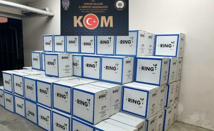 Çorum’da 1 milyon 480 bin adet makaron yakalandı