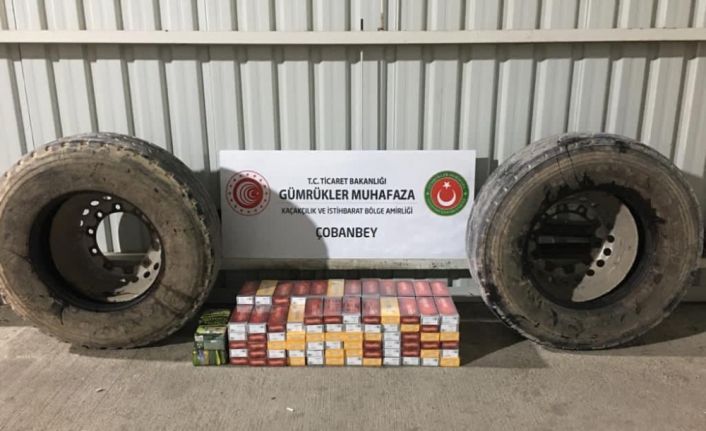 Kilis’te tır lastiğinde sigara kaçakçılığı