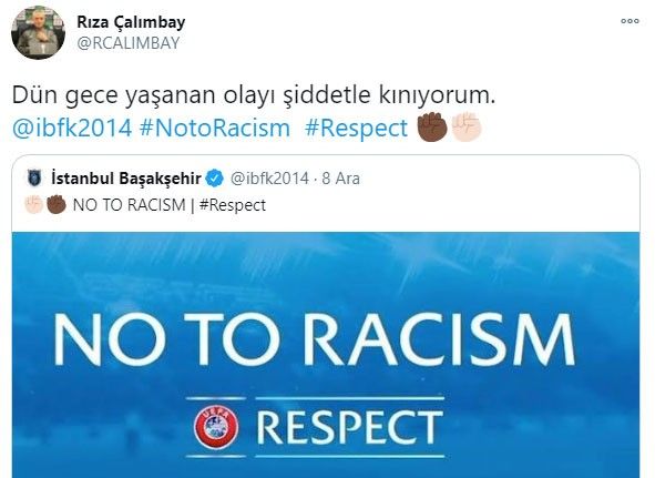 Rıza Çalımbay’dan Başakşehir’e destek