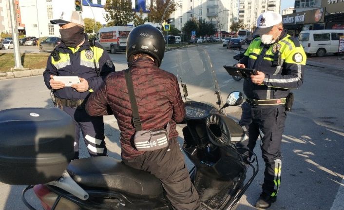 Trafik ekiplerinden motosiklet uygulaması