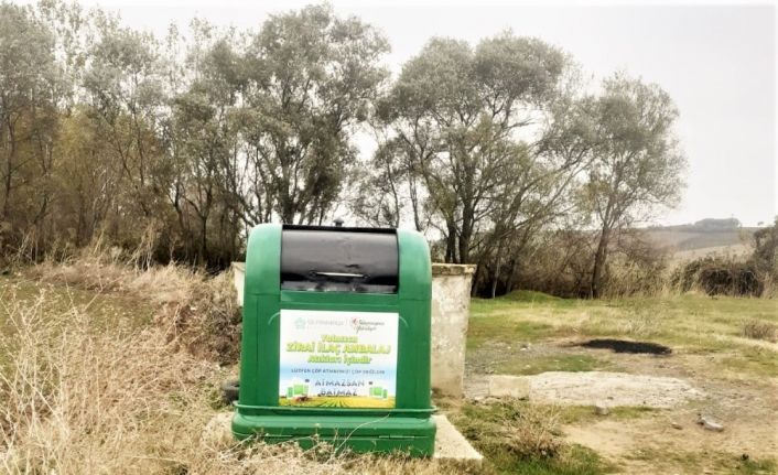Zirai atık kutuları yedi mahalleye daha yerleştirildi