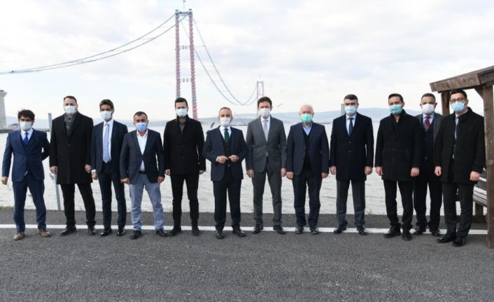 AK Parti Grup Başkanvekili Turan, 1915 Çanakkale Köprüsü’nün inşaat şantiyesini gezdi