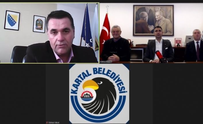 Başkan Gökhan Yüksel, kardeş belediye başkanları ile online görüşme gerçekleştirdi