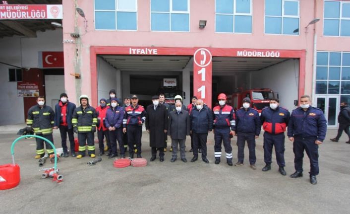 Bayburt itfaiyesi eğitimlerine devam ediyor