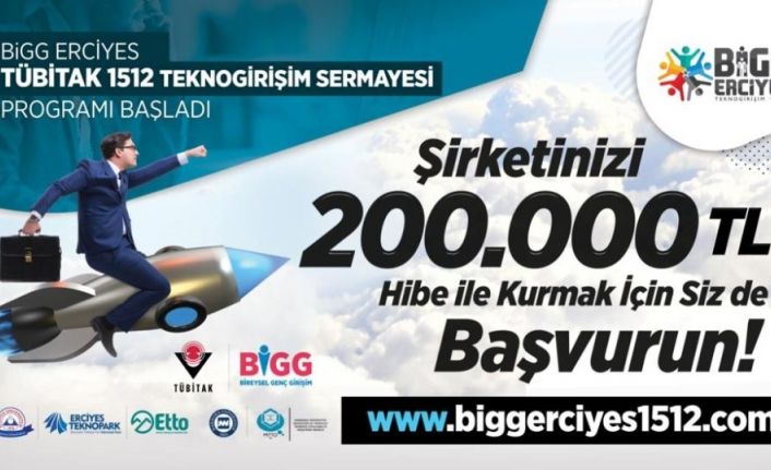 BİGG Erciyes TÜBİTAK 1512 Teknogirişim Sermaye Desteği Programının ikinci çağrı dönemi başvuruları başladı