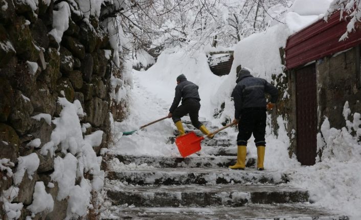 Bitlis’te kar yağışından dolayı 90 köy yolu ulaşıma kapalı
