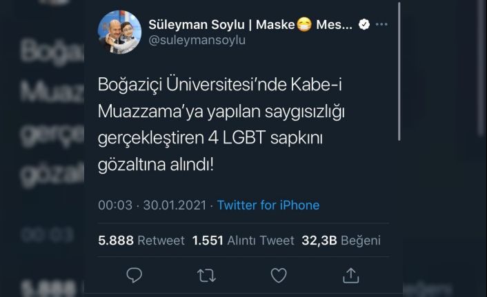 Boğaziçi Üniversitesi önünde Kabe fotoğrafının yere serilmesi soruşturmasında 4 gözaltı