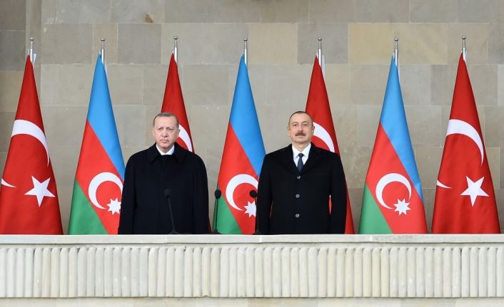 Cumhurbaşkanı Erdoğan, Aliyev ile Türk-Rus Ortak Merkezi’ni görüştü